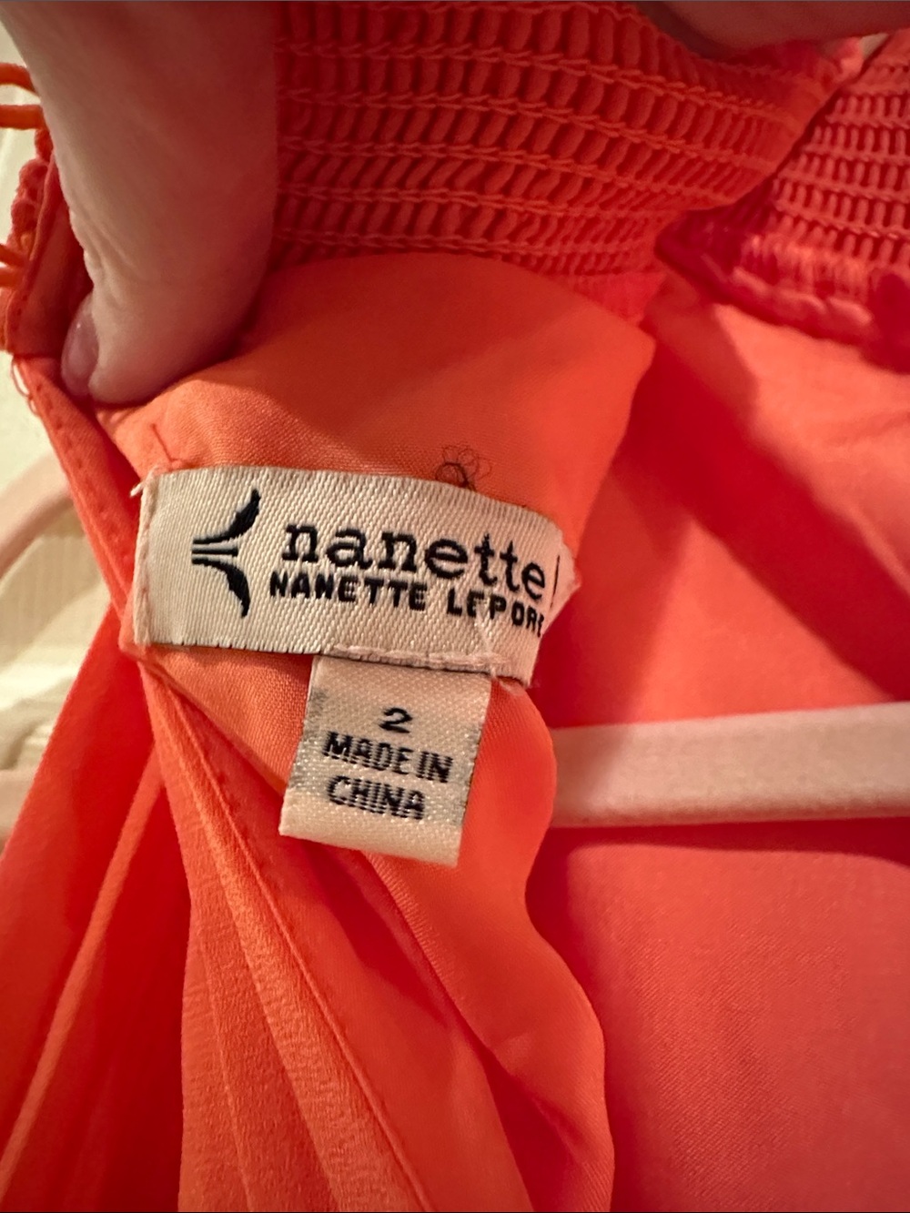 Nanette Lepore Coral Orange Dress - Picture 2 of 3